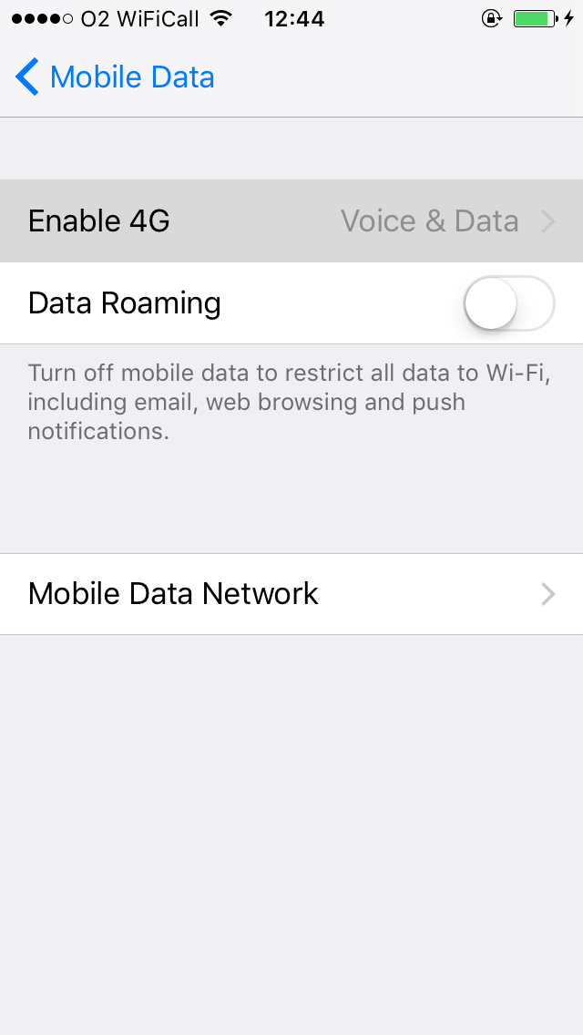Third step of calling using 4G