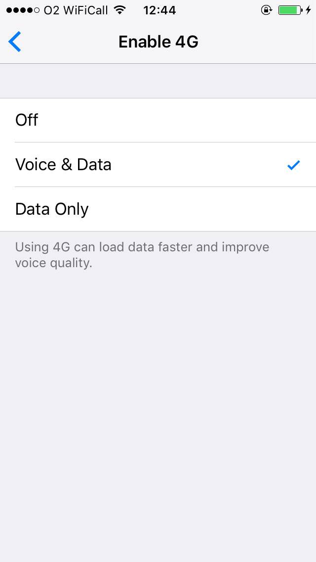 Forth step of calling using 4G