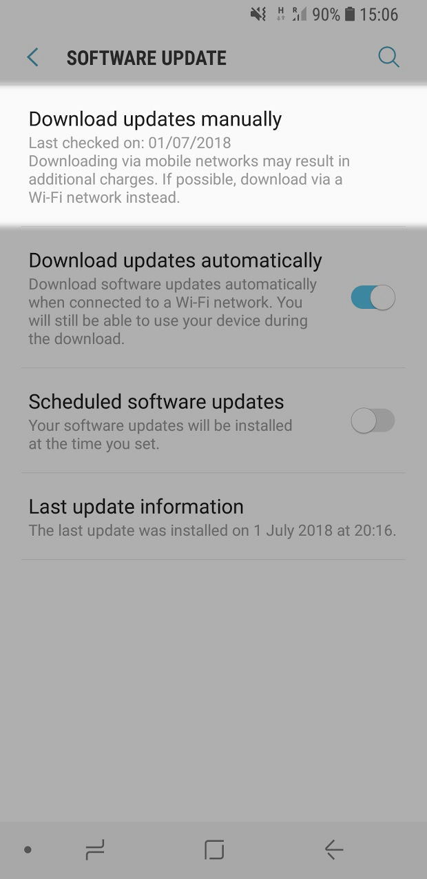Third step of calling using Wi-FI